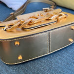 Valentino Vlogo Chain Small Laminated Nappa Shoulder Bag